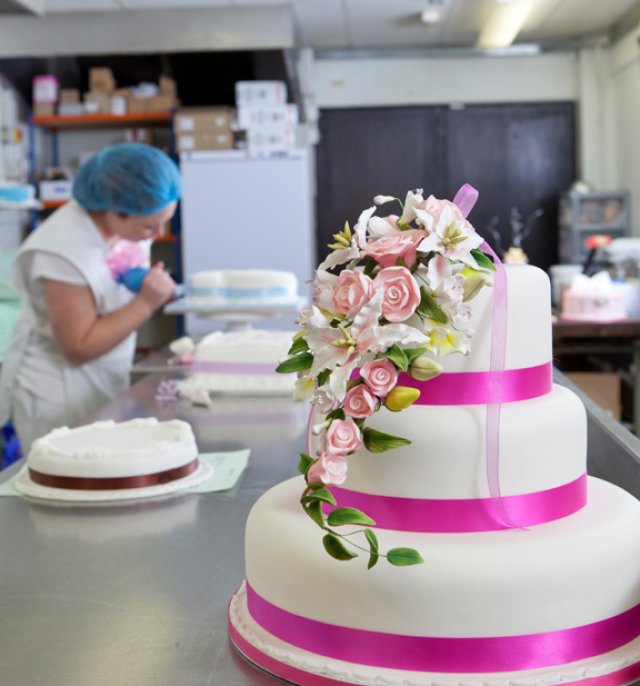 Multi tiered elegant cake